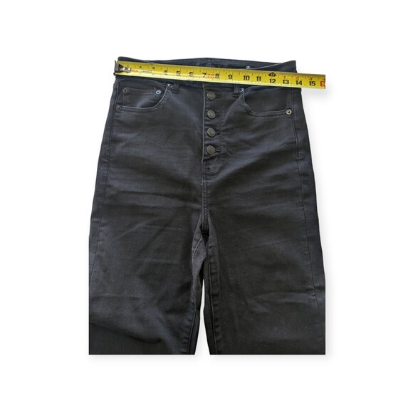 American Eagle Womens Black Curvy Highest Rise Flare Next Level Stretch 8 Xshort - Picture 7 of 9